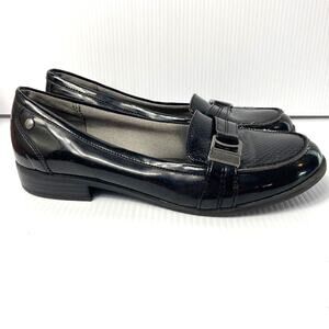 Women's LifeStride Soft System Comfort Cushioned Loafer Flats Black Size 9 M